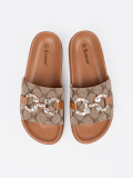 Brown Decorative Slippers