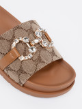 Brown Decorative Slippers