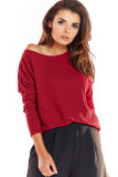 Burgundy Women's Long Sleeve Sweater