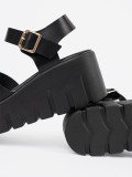 Black High Platform Sandals