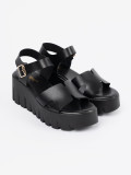 Black High Platform Sandals