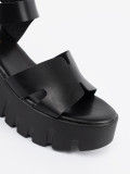 Black High Platform Sandals