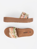 Multicolored Slip-Ons with Buckle