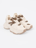 Sneakers with Thick Sole in Leopard Print