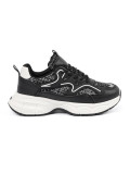 Black Sneakers with Decorative Inserts