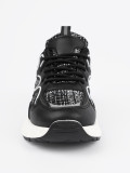 Black Sneakers with Decorative Inserts