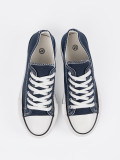 Women's Navy Platform Sneakers