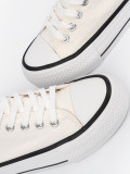 White Sneakers with Love Print