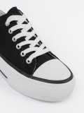 Black Sneakers with Love Inscription