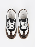Black and White Sneakers with Panther Details