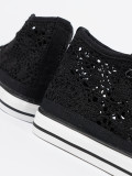 Perforated Black Sneakers