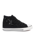 Perforated Black Sneakers
