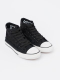 Perforated Black Sneakers