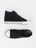 Perforated Black Sneakers