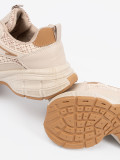 Light Beige Women's Platform Sneakers