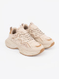 Light Beige Women's Platform Sneakers