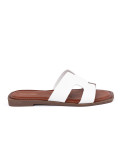 White Slide Sandals with Open Toe