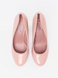 Pink Patent Leather Block Heels