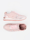 Pink Sneakers with Floral Pattern