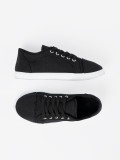Black Lace-Up Sneakers