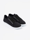 Black Lace-Up Sneakers