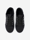 Black Lace-Up Sneakers