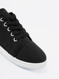 Black Lace-Up Sneakers