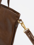 Brown Bag with Golden Details