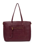 Burgundy Bag with Golden Details