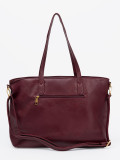 Burgundy Bag with Golden Details