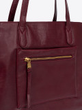 Burgundy Bag with Golden Details