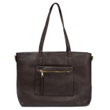 Dark Brown Bag with Golden Details
