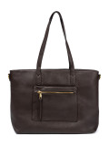 Dark Brown Bag with Golden Details