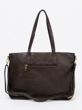Dark Brown Bag with Golden Details