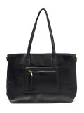 Black Handbag with Golden Details