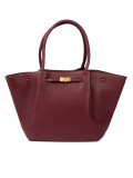 Elegant Burgundy Shoulder Shopper