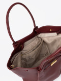Elegant Burgundy Shoulder Shopper