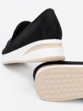 Black Suede Platform Moccasins