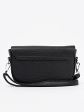 Elegant Black Handbag with Decorative Closure
