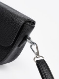 Elegant Black Handbag with Decorative Closure