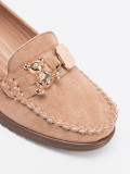 Women's Loafers with Bear Application