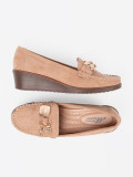 Women's Loafers with Bear Application