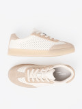 Light Beige Perforated Sneakers