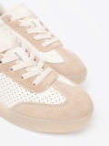 Light Beige Perforated Sneakers