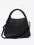 Elegant Black Handbag with Cosmetic Pouch