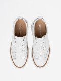 White Leather Sneakers on Platform by Sergio Leone