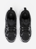Black Sneakers with Breathable Upper and Chunky White Sole