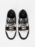 Black and White Sneakers with Golden Details
