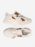 Beige Women's Sneakers on Thick Sole