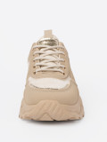 Beige Sneakers with Decorative Golden Heart